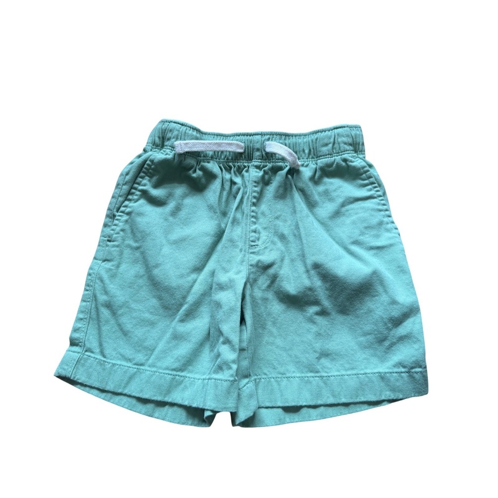 Crew cuts Chino Shorts Kids 6 Green Excellent Drawstring Elastic Waist Pocket